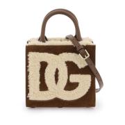 Dolce & Gabbana Shearling Logo Mini Tote Väska Multicolor, Dam