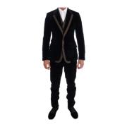 Dolce & Gabbana Single Breasted Suits Black, Herr