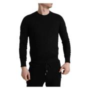 Dolce & Gabbana Round-neck Knitwear Black, Herr