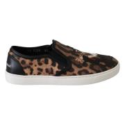Dolce & Gabbana Leopardmönstrade Loafers för Elegant Komfort Multicolo...