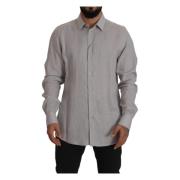 Dolce & Gabbana Casual Shirts Gray, Herr