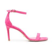 Stuart Weitzman Hot Pink Nunakedcurve Sandaler Pink, Dam