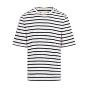 Jil Sander Randig Bomull T-shirt Multicolor, Herr