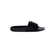 Giuseppe Zanotti Svarta Lädersliders Black, Dam