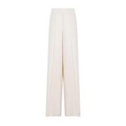 Akris Wide Trousers Beige, Dam