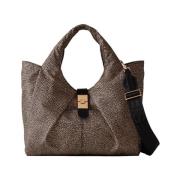 Borbonese Elegant Cross Body Väska Brown, Dam