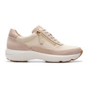 Clarks Beige Zip Sneakers Beige, Dam