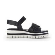 Gabor Plattformsandal - Svart Läder Black, Dam