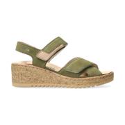 Mephisto Flat Sandals Green, Dam