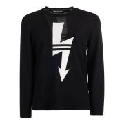 Neil Barrett Round-neck Knitwear Black, Herr