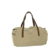 Prada Vintage Pre-owned Nylon handvskor Beige, Dam