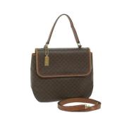 Celine Vintage Pre-owned Canvas handvskor Brown, Dam