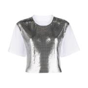 Paco Rabanne Silver Vit Haut Top Multicolor, Dam