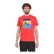 Puma T-Shirts Red, Herr