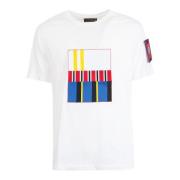 Tommy Hilfiger Vit Randig Logoskjorta White, Herr