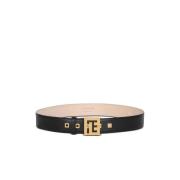 Balmain Läder P-Bälte Black, Dam