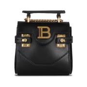 Balmain Mini läderväska Black, Dam