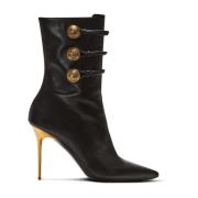 Balmain Alma läder ankelboots Black, Dam