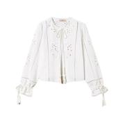 Twinset Broderad muslinjacka White, Dam