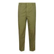 Dondup Janis Morot Chino Byxor Lätt Poplin Green, Dam