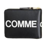 Comme des Garçons Läder dragkedja plånbok Black, Herr