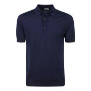 John Smedley Polo Shirts Blue, Herr