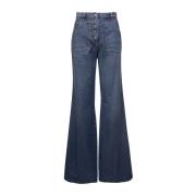 Etro Flared Jeans Blue, Dam