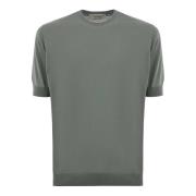 Filippo De Laurentiis Grön Bomull Crew Neck Sweater Green, Herr