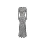 Elisabetta Franchi Elegant Svart Klänning Gray, Dam