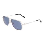 Cartier Oregelbunden Metallram Solglasögon Gray, Unisex