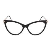 Philipp Plein Stiliga Cat Eye Glasögon Black, Unisex