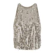 Elisabetta Franchi Silver Top Gray, Dam