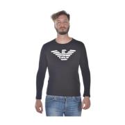 Emporio Armani Mysig Stickad Pullover Sweater Black, Herr