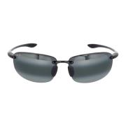 Maui Jim Rektangulärt Metallram Solglasögon Hookipa Black, Unisex