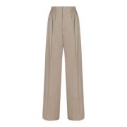 Chloé Pärlbeige Sartorial Byxor Beige, Dam