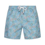 Fedeli Blå Blommig Badshorts Multicolor, Herr