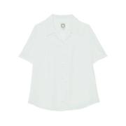 Ines De La Fressange Paris Kortärmad ecru blus med puffärmar White, Da...