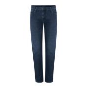 Emporio Armani Blå Tvättad Denim Jeans Blue, Herr