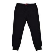 Guess Broderad Logo Joggers - Svart Rak Passform Black, Herr