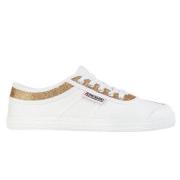 Kawasaki Glitter Canvas Sneakers White, Dam