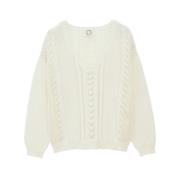 Ines De La Fressange Paris Trendy Ecru Jumper Beige, Dam