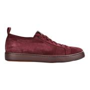 Santoni Italienska Lädersneakers Red, Herr