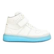 Santoni Italienska Lädersneakers Aquarius Stil White, Dam