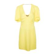 Twinset Elegant Kort Klänning Yellow, Dam