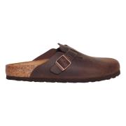 Birkenstock Brun Läder Sabot Träskor Brown, Dam