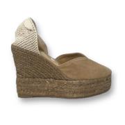 Manebí Hamptons Wedge Låg Klack Skor Beige, Dam