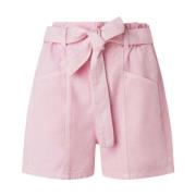 Pepe Jeans Hög Midja Avslappnade Shorts Pink, Dam