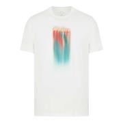 Armani Exchange Off White T-Shirt med Logo Print White, Herr