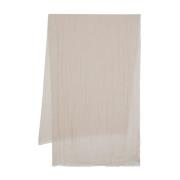 Brunello Cucinelli Beige Linneblandning Halsduk Beige, Dam