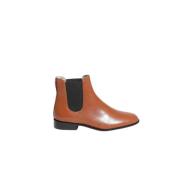 Ines De La Fressange Paris Kamel Läder Chelsea Boots Brown, Dam